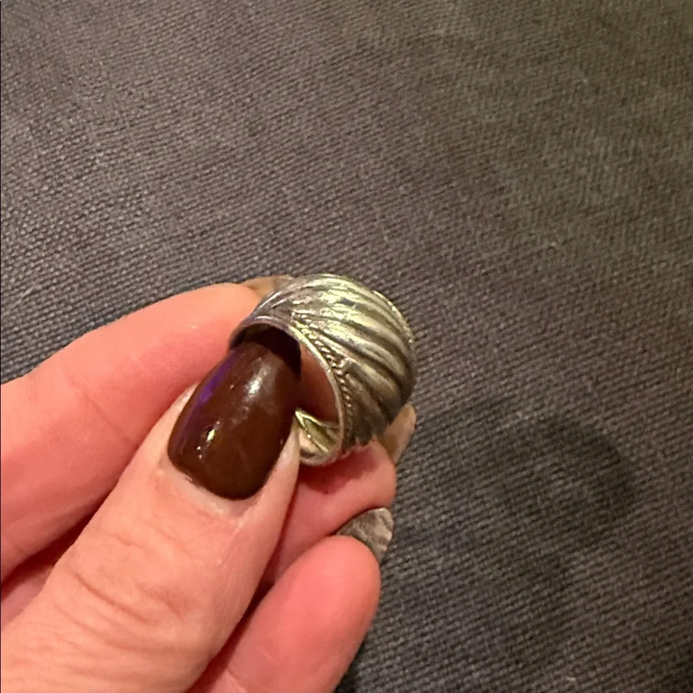 Silver Textured Ring - Picture 4 of 5